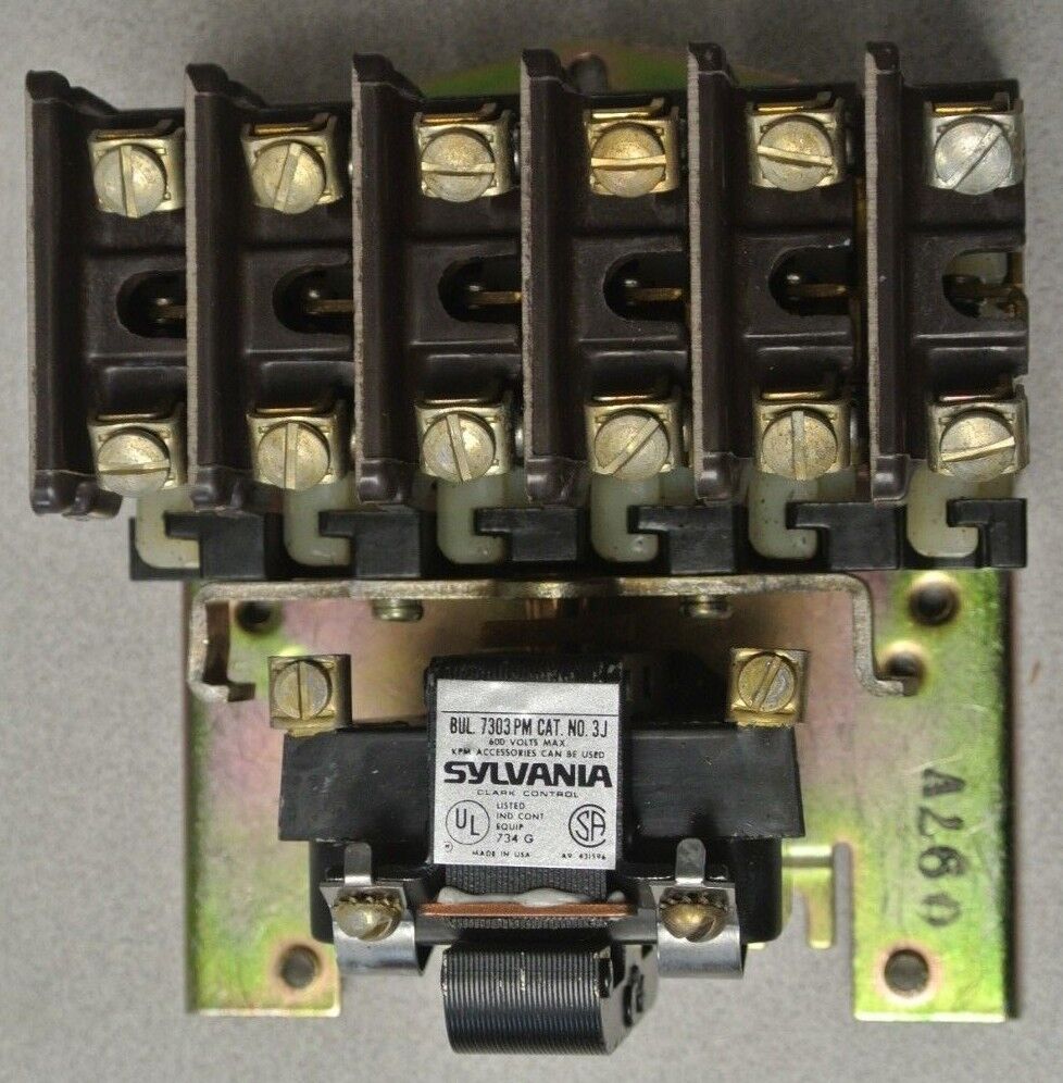 SYLVANIA 3J6W-76 TYPE PM AC RELAY / 110/120V, 60Hz / 6 N.O. / NEW SURPLUS