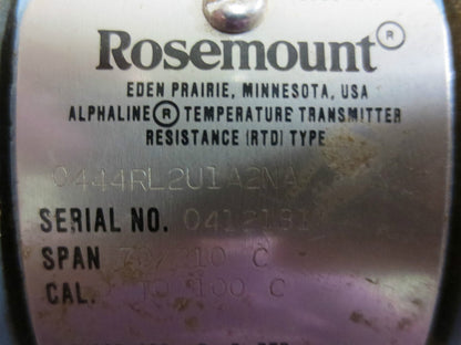 ROSEMOUNT 0444RL2U1A2NA TEMPERATURE TRANSMITTER