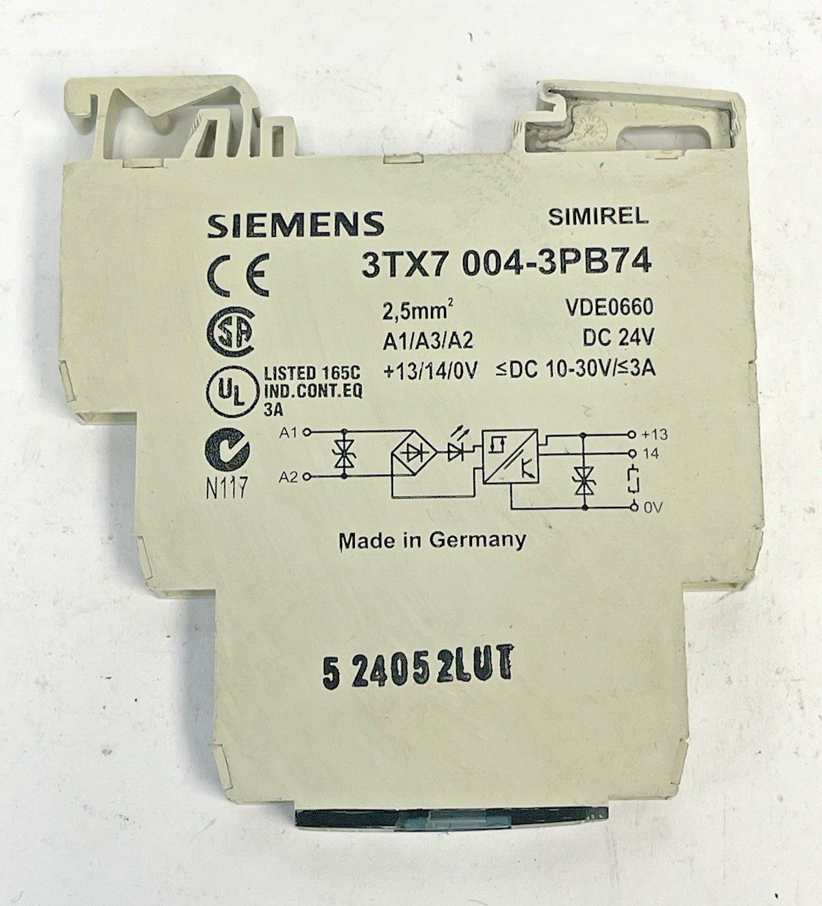 SIEMENS - 3TX7004-3PB74 - OUTPUT COUPLING LINK - 1 CO, SCREW TERMINAL 24 V AC/DC