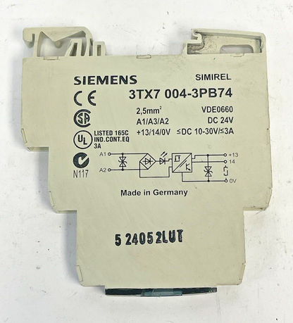 SIEMENS - 3TX7004-3PB74 - OUTPUT COUPLING LINK - 1 CO, SCREW TERMINAL 24 V AC/DC