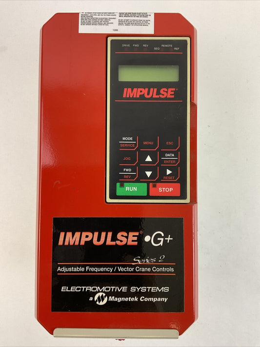 IMPULSE G+ CIMR-G5M44P0 ADJUSTABLE FREQUENCY DRIVE 4011-AFG+ 11.7A 460VAC 3PH