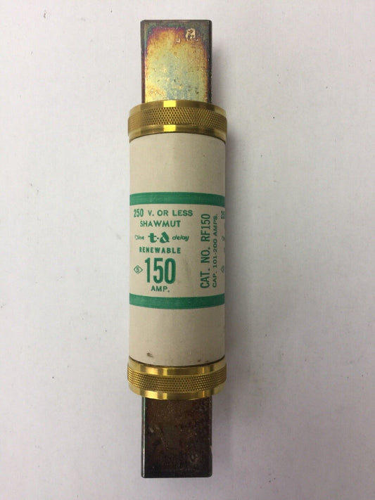 SHAWMUT RF150 TIME DELAY RENEWABLE FUSE 150 AMP 250 VOLT