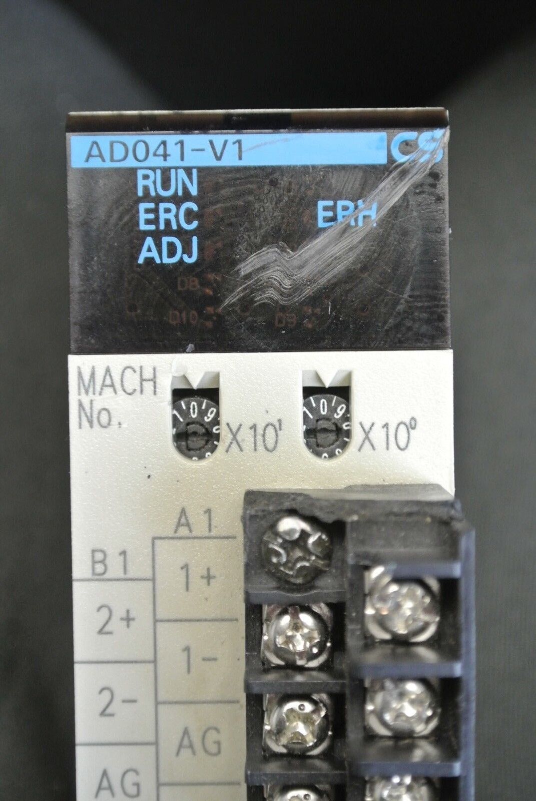 OMRON CS1W-AD041-V1 A/D UNIT - PLC ANALOG I/O MODULE - 4PT, MISSING CLEAR COVER