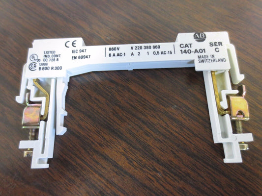 ALLEN-BRADLEY 140-A01 Ser. C - AUXILIARY CONTACT MOUNT - NEW SURPLUS, LOT of 3