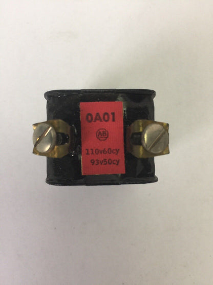 ALLEN BRADLEY 0A01 COIL 110V 60CY 93V 50CY