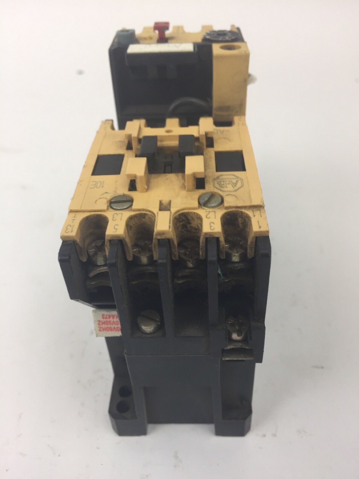 ALLEN BRADLEY 100-A09ND3 CONTACTOR SER B 600VAC 9A W/ 193-BSB30 RELAY 2-3A