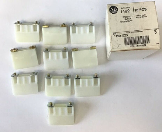 ALLEN BRADLEY 1492-N23 HEAVY DUTY END ANCHOR SER.D ***LOTOF10***
