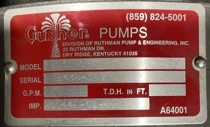 GUSHER PUMP 11031NS-ADP 10HP 3PH 3450RPM 208-230/460V 60CY