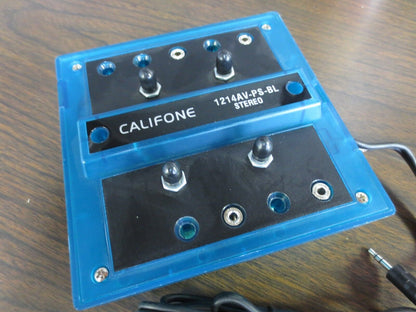 CALIFONE 1214AV-PS-BL STEREO HEADPHONE JACKBOX, BLUEBERRY, SCHOOLS - NEW SURPLUS