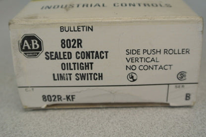 ALLEN-BRADLEY 802R-KF / OILTIGHT LIMIT SWITCH, SIDE PUSH ROLLER / NEW SURPLUS