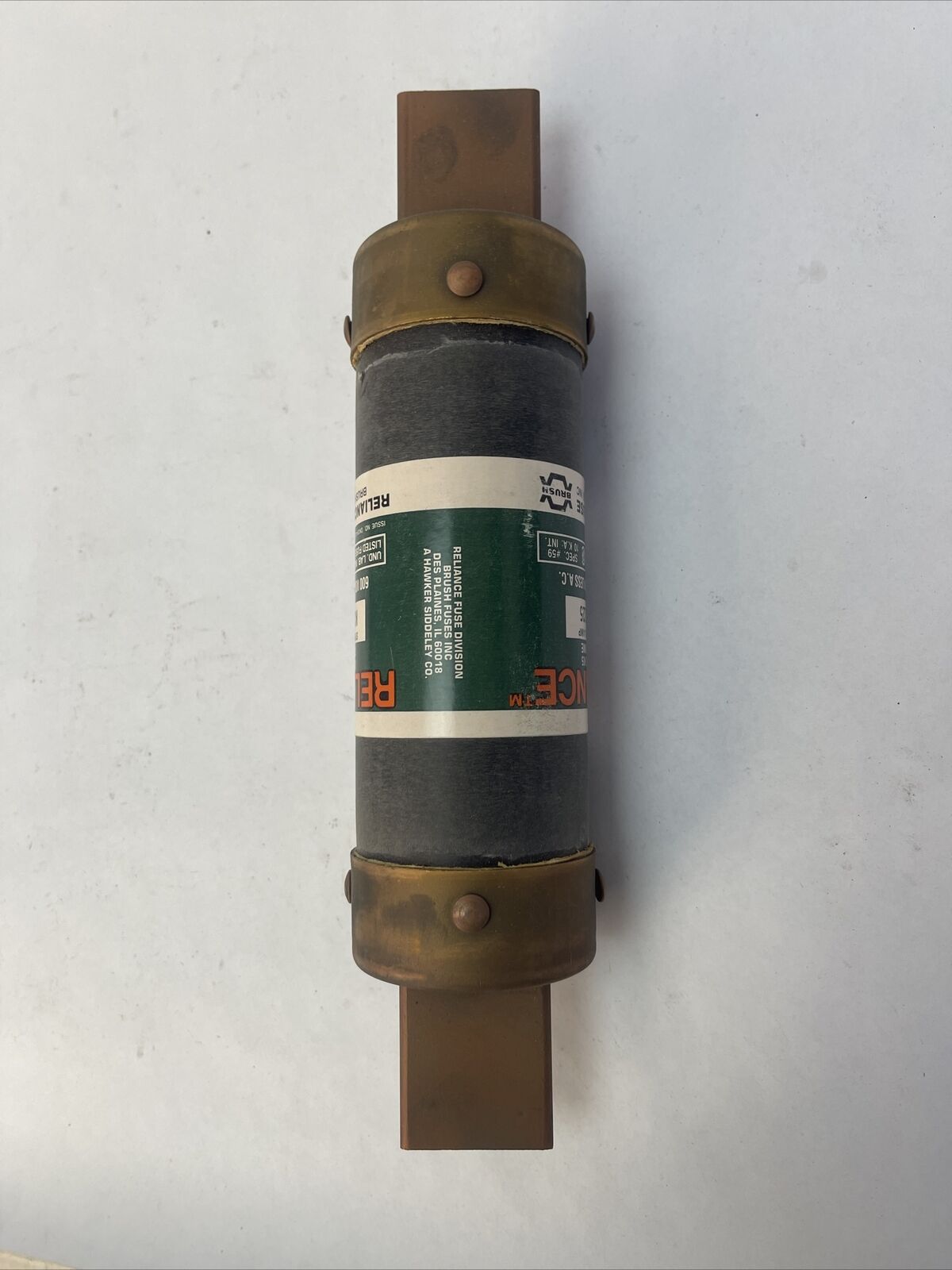 RELIANCE KOS225 CLASS K5 ONE TIME FUSE 600VAC 225AMP