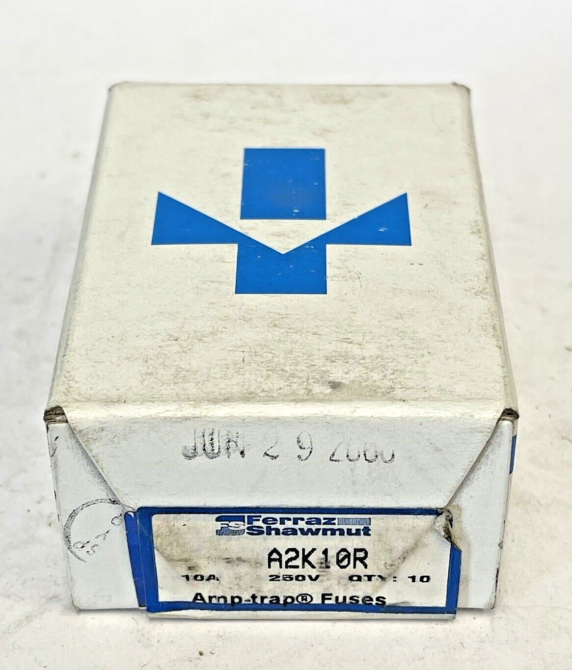 FERRAZ SHAWMUT - *BOX OF 10* - A2K10R - 10 AMP, 250 VAC AMP TRAP FUSES - SEALED