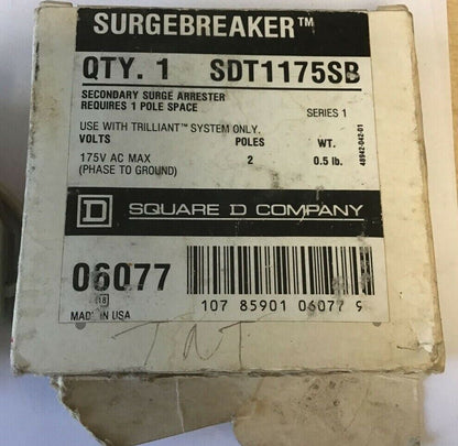SQUARE D SDT1175SB SURGEBREAKER 175VAC 2POLE SER.1