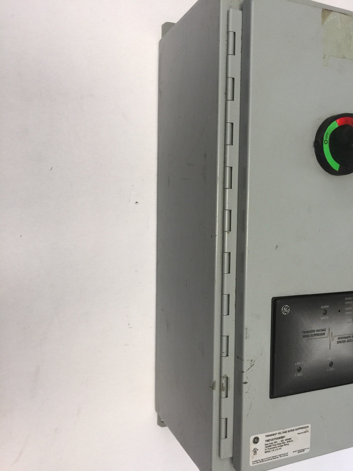 GE TME120Y100WMN1 TRANSIENT VOLTAGE SURGE SUPPRESSOR 120/208V THREE PHASE 50/60H
