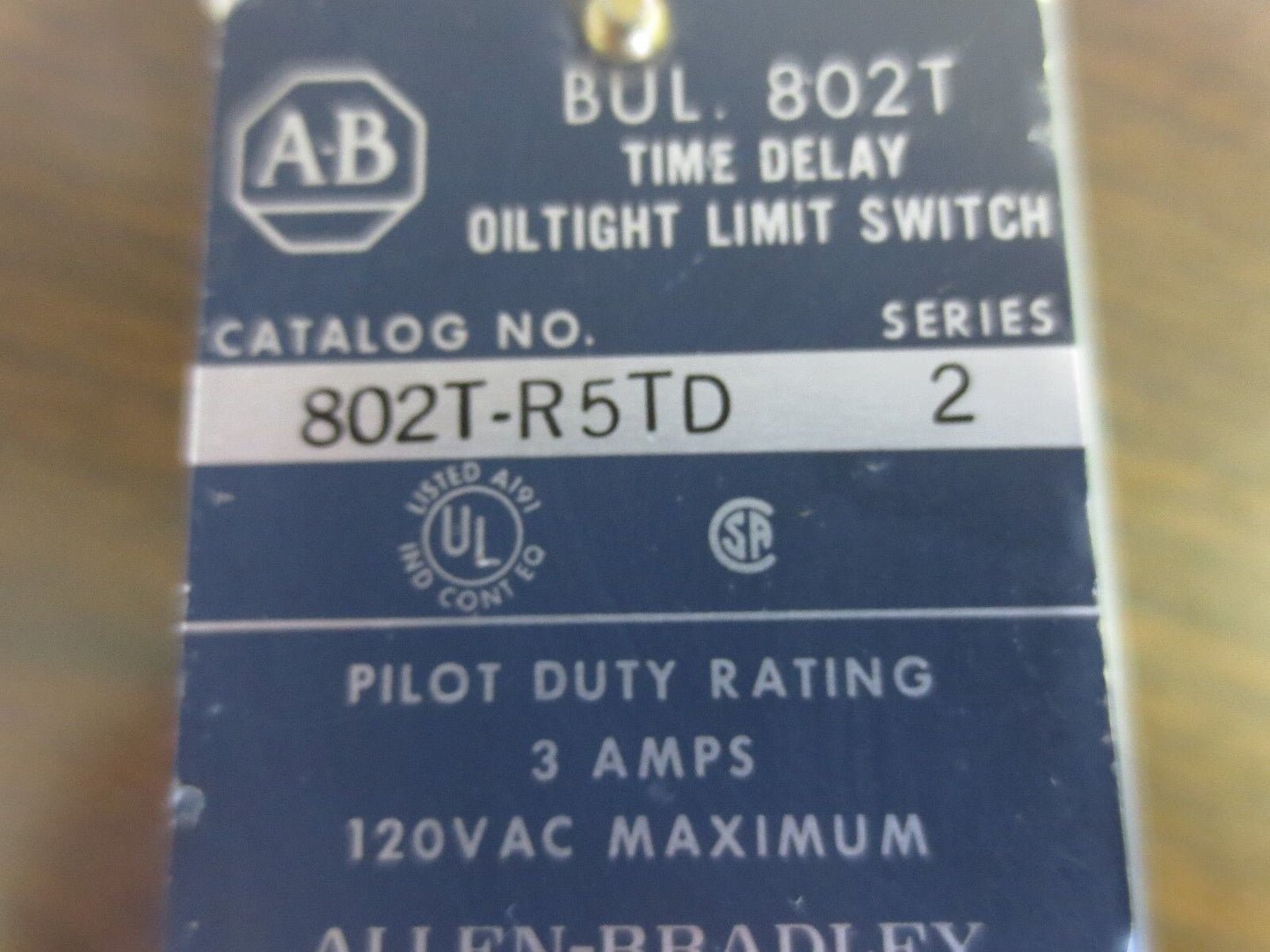 ALLEN-BRADLEY 802T-R5TD Ser. 2 TIME DELAY OILTIGHT LIMIT SWITCH - NEW SURPLUS
