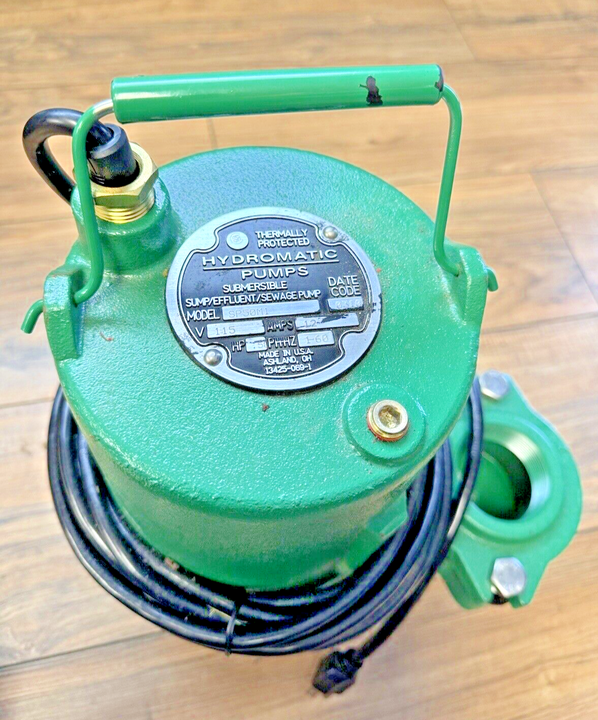 HYDROMATIC - SP50M1 - SUBMERSIBLE SEWAGE PUMP - 115 V/ 12 A/ .50 HP/ 1-60 HZ