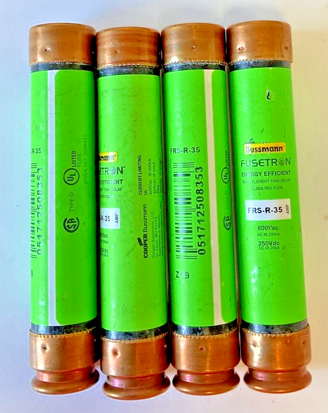 FUSETRON FRS-R-35 FUSE ENERGY EFFICENT RK5 600VAC 250VDC ***LOTOF4****