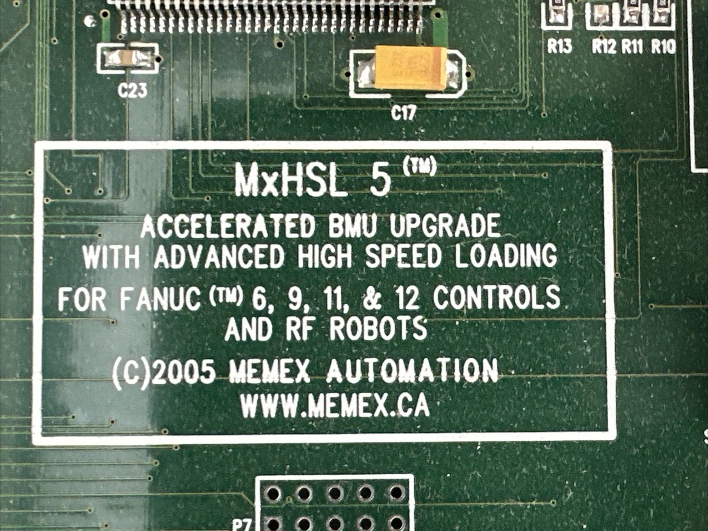 MEMEX ELECTRONICS MxHSL 5 CONTROL CIRCUIT BOARD