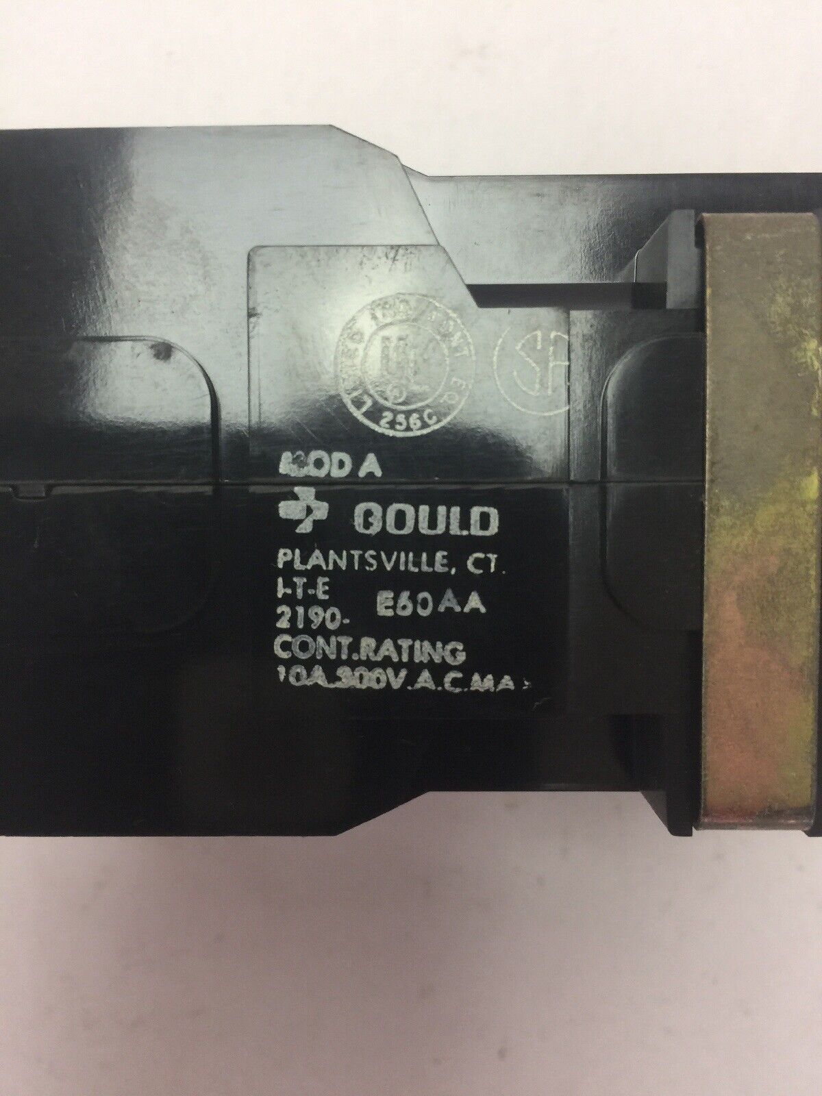 GOULD 2190-E60AA MOD A GENERAL PURPOSE RELAY 300VAC 10A 2090-810 COIL 110-120V