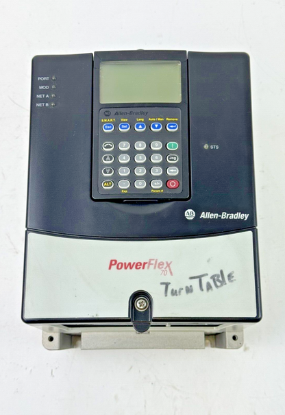 ALLEN-BRADLEY - 20AD8P0A0AYYNNNN SER. A - POWERFLEX 70 -480 VAC/3 PHASE-SEE COND