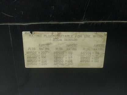 SQ.D ELECTRONIC CIRCUIT BREAKER LX36100 SER.IB 250A 3P 600V,100A TRIP ARP040