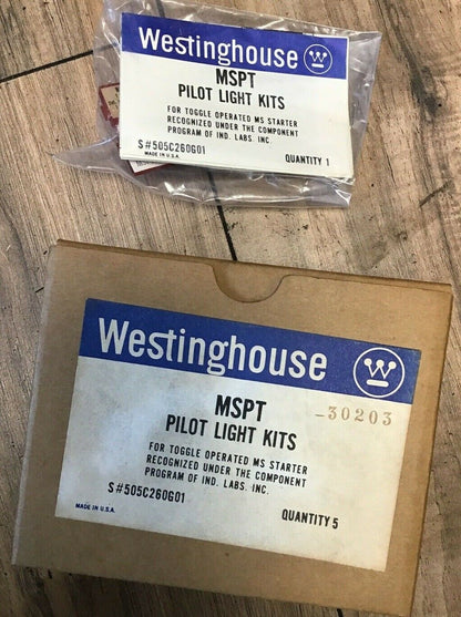 WESTINGHOUSE MSPT PILOT LIGHT KITS FOR TOGGLE MS STARTER 505C260G01***LOTOF9***