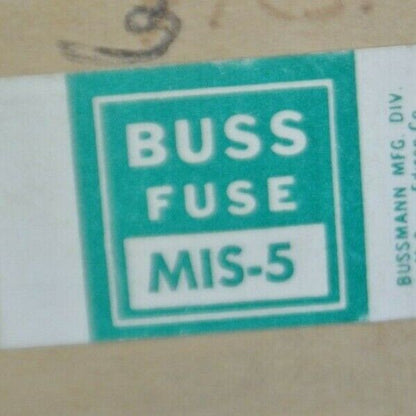 BUSS MIS-5 NON-TIME-DELAY PIN-INDICATING SUPPLEMENTAL FUSE 5A, 600V NEW SURPLUS