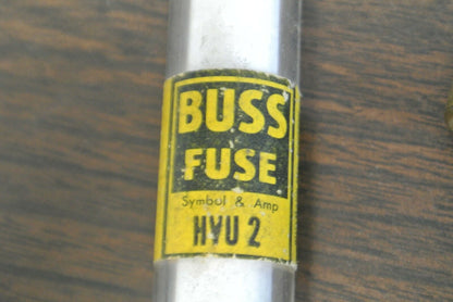 BUSS HVU2 HIGH VOLTAGE FUSE / 5000V / 2A / NEW SURPLUS