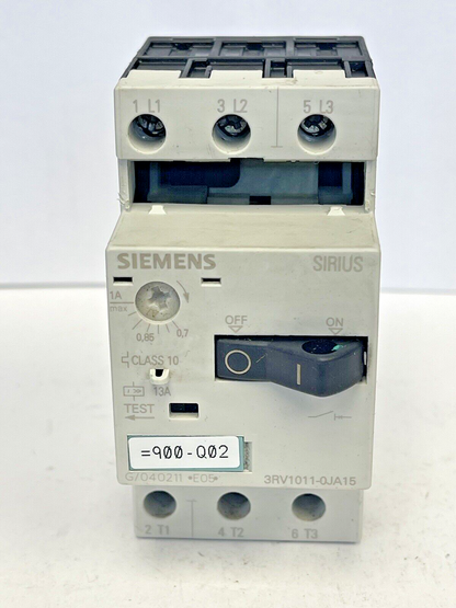 SIEMENS - 3RV1011-OJA15- CIRCUIT BREAKER / MOTOR PROTECTOR