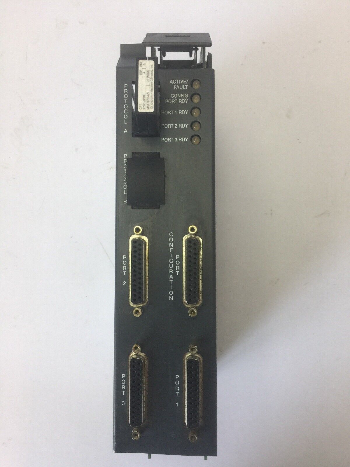 ALLEN BRADLEY 2760-RB/A FLEXIBLE INTERFACE MODULE REV N01 2760-SFC2 MASTER/LAN