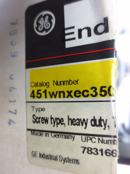 GE 451WNXEC3508S END CLAMP / END CONNECTOR w/ SCREW - NEW SURPLUS - BOX of 78