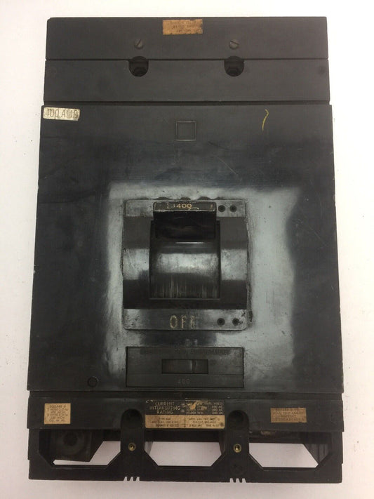 SQUARE D MAL26400 CIRCUIT BREAKER 600VAC 2POLE 400AMPS