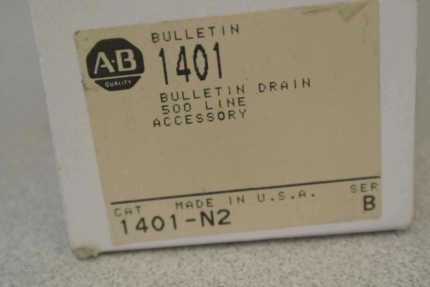 ALLEN-BRADLEY 1401-N2 / BULLETIN 500-LINE DRAIN / NEW SURPLUS