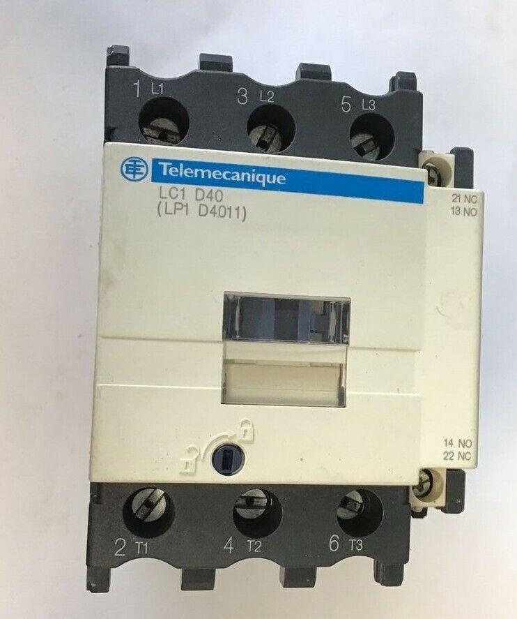 SCHNEIDER ELECTRIC LC1 D40 CONTACTOR (LP1 D4011) 60A 600V 3PH