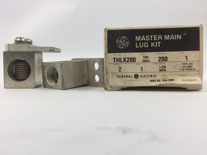GE THLK200 MASTER MAIN LUG KIT 120/240 VAC 200 AMP FOR USE ON 200A TLM PANELS