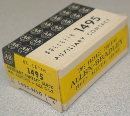 ALLEN-BRADLEY 1495-N10 / AUXILIARY CONTACT BLOCK / N.O. CONTACT / SIZE 0, 1, 2