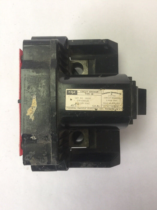 FPE 2B200 CIRCUIT BREAKER 200A 120/240VAC 2POLE UNIT