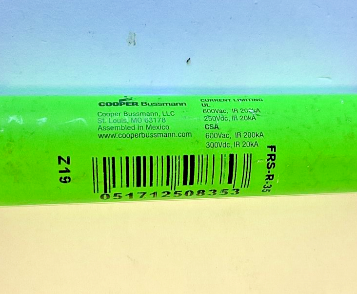 FUSETRON FRS-R-35 FUSE ENERGY EFFICENT RK5 600VAC 250VDC ***LOTOF4****