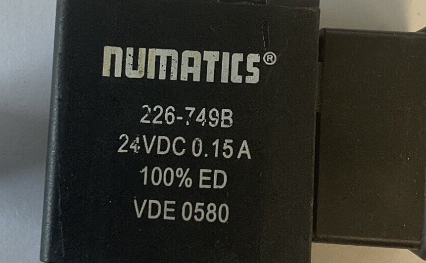 NUMATICS 226-749B SOLENOID COIL 24VDC 0.15A