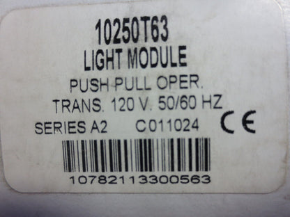 CUTLER-HAMMER 10250T63 LIGHT MODULE / PUSH-PULL OPERATOR 120V - NEW SURPLUS