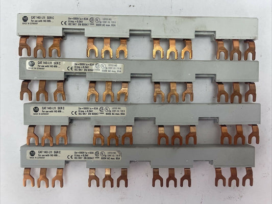 ALLEN BRADLEY 140-L11 COMMON TERMINAL LINK 65A 600VAC SER C (LOT OF 4)