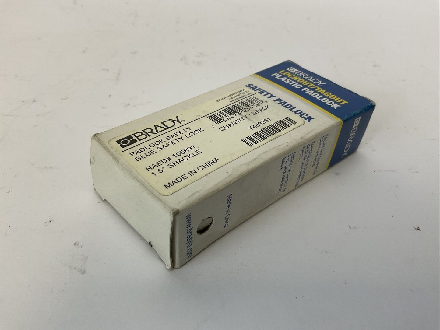BRADY Y489351 LOCKOUT/TAGOUT PLASTIC PADLOCK 1.5" SAFETY PADLOCK (LOT OF 6)