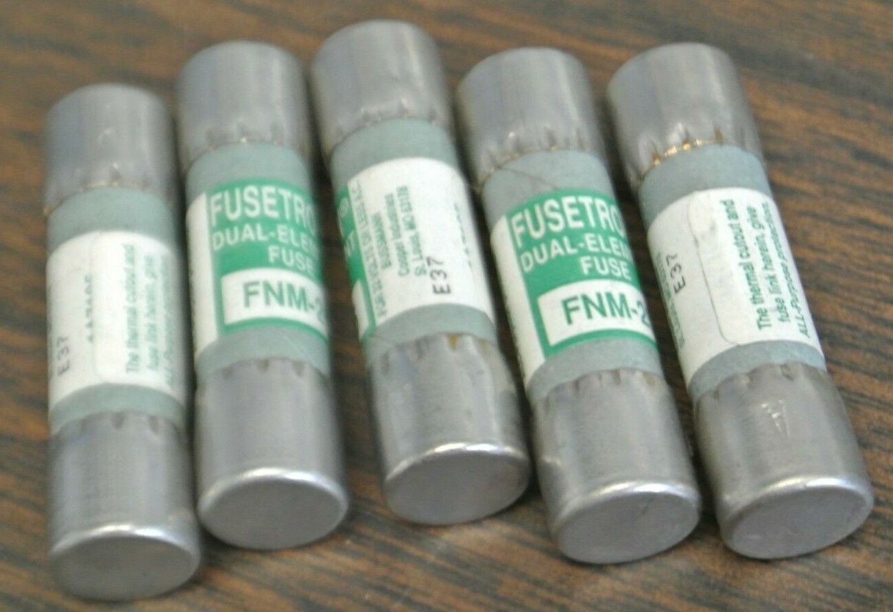 LOT of 5 / BUSS FNM-25 MIDGET FUSE / 25A / 32V / NEW SURPLUS