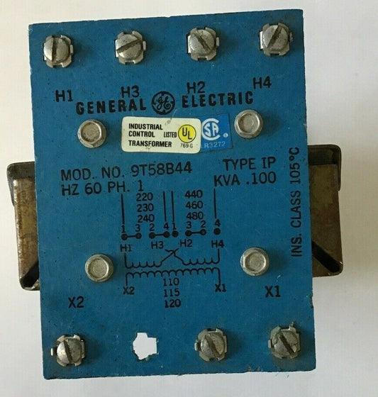 GENERAL ELECTRIC 9T58B44 CONTROL TRANSFORMER 60HZ 1PH