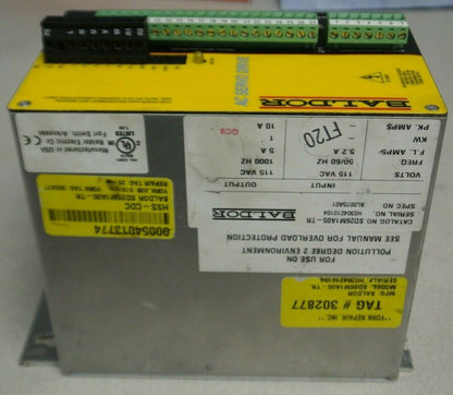 BALDOR SD26M1A05-TR AC SERVO DRIVE / 115V, 50/60Hz INPUT / 115VAC, 1000Hz OUTPUT