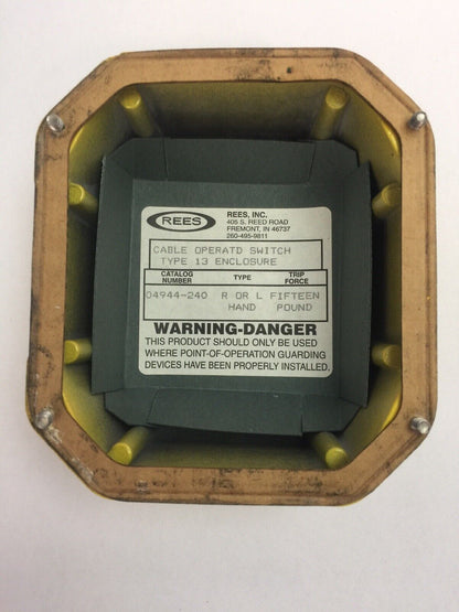 REES 04944-240 CABLE OPERATED SWITCH A600,AC15,N300,DC 13