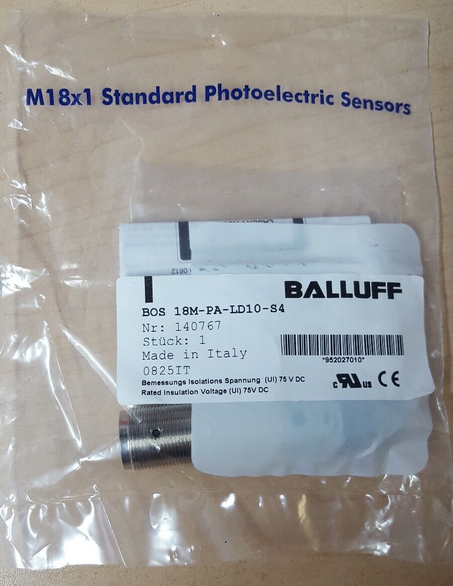 BALLUFF BOS 18M PA LD10 S4 PHOTOELECTRIC SENSOR 10-30VDC M18X1