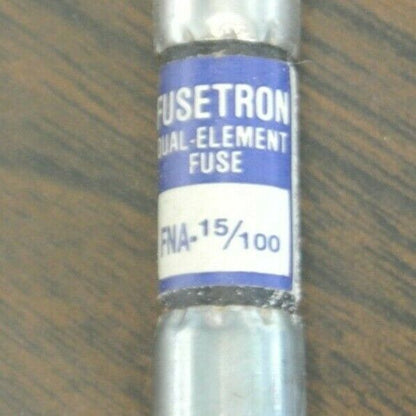 LOT of 6 / BUSS FNA15/100 FUSETRON FUSE / 15/100A (.15A) / 250V / NEW SURPLUS