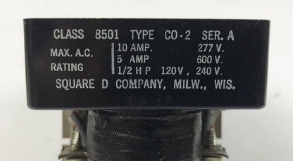 Square D 8501 CO2 AC Magnetic Relay 115 V 60 Cycle