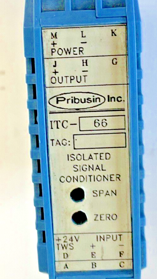 PRIBUSIN ITC-66 ISOLATED SIGNAL CONDITIONER 24VDC 80MA